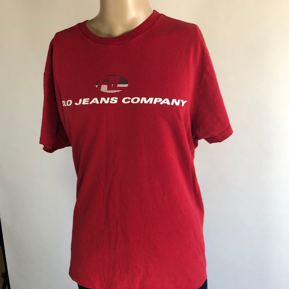 Vintage 2XL Ralph Lauren Polo Jeans Red T-Shirt